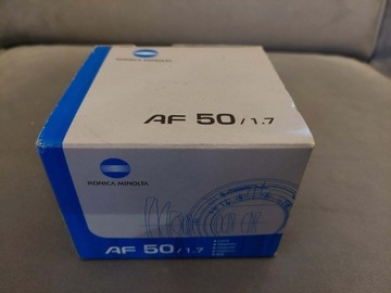 Pudełko do obiektywu Konica Minolta AF 50 1.7