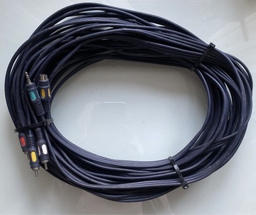 Kabel wtyk SVHS + jack 3,5 mm- 3x  RCA - 10m