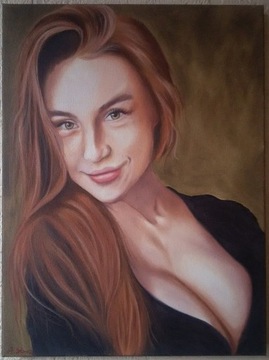 Obraz olejny portret 30x40cm