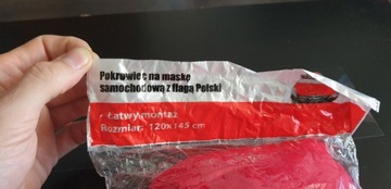 Pokrowiec na maskę samochodu z flagą Polski EURO