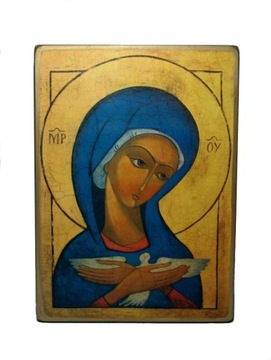 Ikona Matka Boża Pneumatofora Duch Święty 25x18 cm