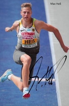 Hess Max lekkoatletyka 1.ME autograf 