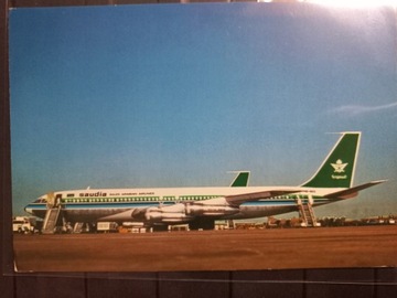 Pocztówka Saudi Arabian Airlines Boeing 707