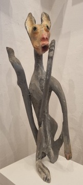 rzeźba ludowa KOT Krzysztof GRODZICKI 76 cm