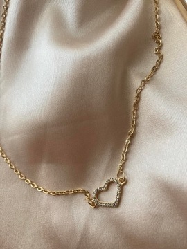 Naszyjnik serduszko łańcuszek złoty serce biżuteri