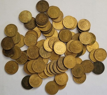 Zestaw monet BELGIA*UNA PESETA*78szt* (272)