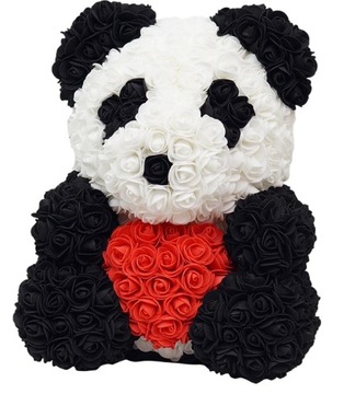 Miś Panda Z Kwiatów Różanych , 25 cm, 