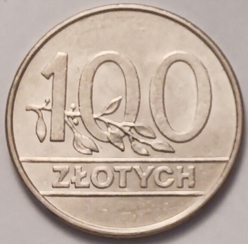 100 zł złotych 1990r. odm. "B" ładna i b. rzadka