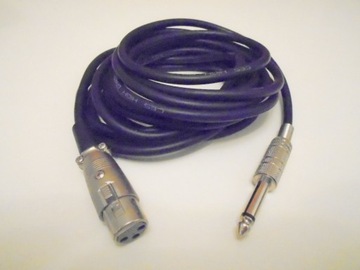 Kabel mikrofonowy 4m jack CES low-noise high-grade