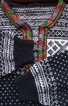 Męski wełniany norweski sweter XL