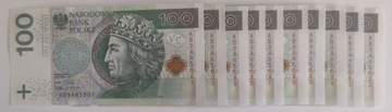 Banknoty 100 zł, 2012 rok