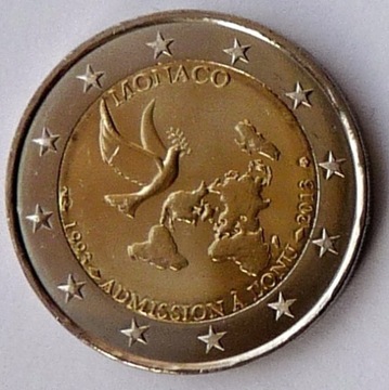 MONAKO  2013 2 EURO OKOL.  UNC  !!!!!!!