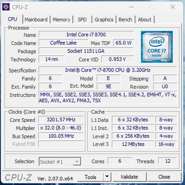 INTEL I7 8700 LGA 1151