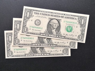 1 Dolar USD 2006 Kolejne Numery UNC Cleveland Ohio