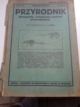 PRZYRODNIK LISTOPAD GRUDZIEŃ 1925