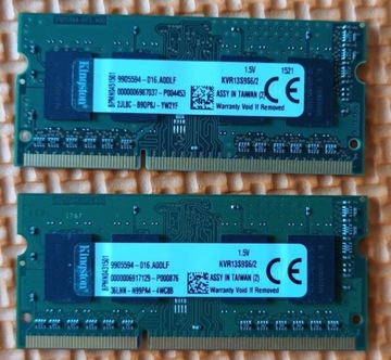 Pamięć RAM 4 GB DDR3 Kingston (2 x KVR13S9S6/2)