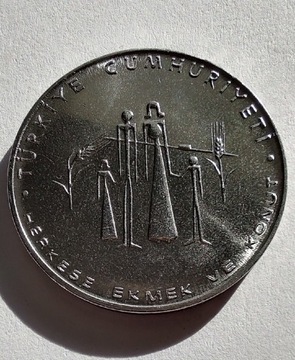 TURCJA 2 1/2 Lira 1977 FAO okołoMENNICZA 