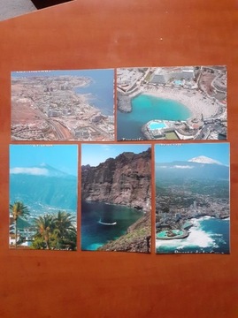 Zestaw 5 nowych pocztówek Kanary-Teneryfa