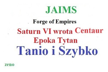 Forge of Empires Tytan Saturn Wrota Centaur Jaims