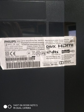 TV Philips 65PFL9708S/12 kompletny, niestety uszkodzony.