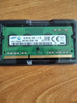 Pamięć ram 4gb pc3l samsung 12800s do laptopów 