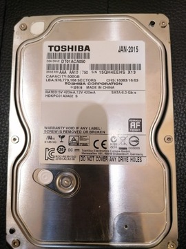 Dysk HDD Toshiba - 500GB.