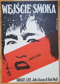 WEJŚCIE SMOKA, plakat ORYGINAŁ 1981 Erol Bruce Lee