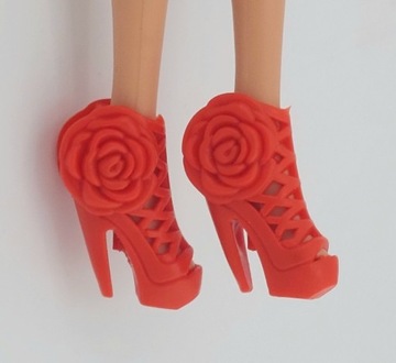 Buty dla lalki Barbie Standard i Curvy czerwone