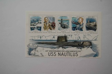 Gwinea Bissau Sw 6781-85** USS Nautilius /ms/