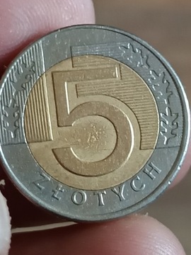 Sprzedam monetę 5 zloty 1994 rok błąd pierścienia