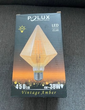 Żarówka dekoracyjna VintageZ110 E27 4W amber POLUX