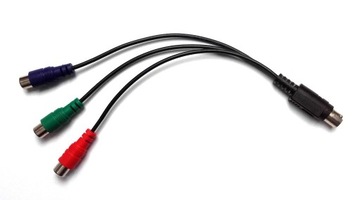 Kabel AsLink S-VIDEO 7-pin / 3x RCA RGB adapter