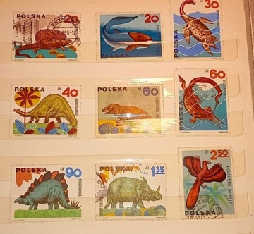 Seria znaczków - dinozaury