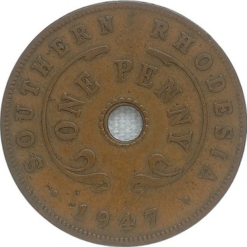 Rodezja Południowa 1 penny 1947, KM#8a