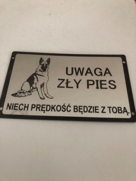 Tabliczka ostrzegawcza owczarek niemiecki 