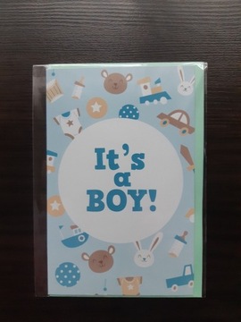 Kartka okolicznościowa "It's a boy!"