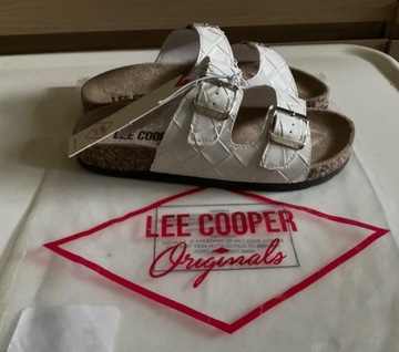 Lee Cooper klapki damskie białe na korku r. 37