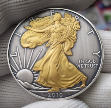 Moneta srebrna Eagle Orzeł Liberty 1oz 2010 gold 