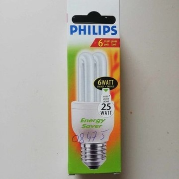 Żarówka energooszczędna PHILIPS E-27 6W 