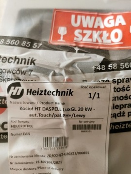 HEIZTECHNIK DASPELL LUXGL 20 KW  KOCIOŁ LEWY