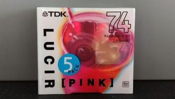 TDK lucir pink md minidisc Japan x5