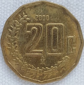 Meksyk 20 centavos 2000, KM#548