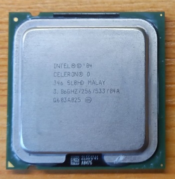 Procesor Intel CeleronD 346 3,06Ghz/256/533/LGA775