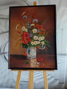 Obraz "Kwiaty" malowany na płótnie