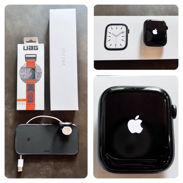 ZESTAW: Apple Watch 7 45mm GPS + Cellular Midnight