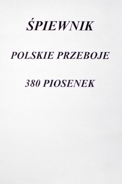 380 piosenek, śpiewnik polski, akordy, A4