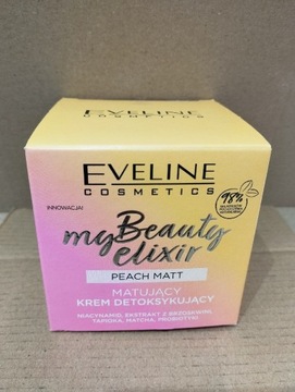 Eveline My Beauty Elixir Peach Matt, matujący krem detoksykujący