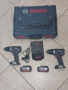 2 Wkrętarki BOSCH GSR 18V-EC + 2 akku 4.0Ah Li-ion