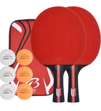 Rakietki paletki do tenisa stołowego ping pong zestaw etui piłeczki piłki
