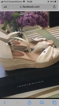 Nowe espadryle na koturnie Tommy Hilfiger 38